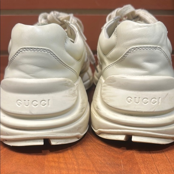 Gucci White Sneakers with Chunky Design and Leather Upper - Picture 11 of 12